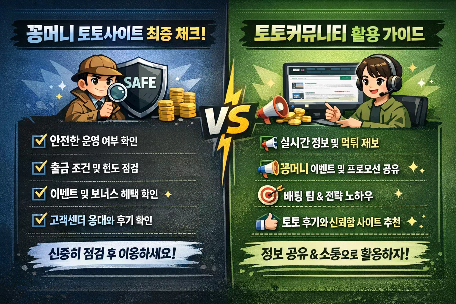 꽁머니 토토사이트 최종 체크와 토토커뮤니티 활용 가이드 이미지